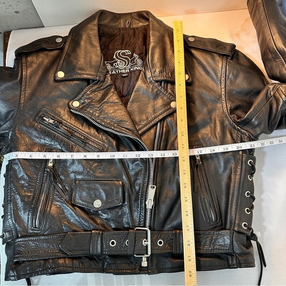 Women’s genuine leather motorcycle jacket riding biker moto Harley Davidson XL - Picture 9 of 14